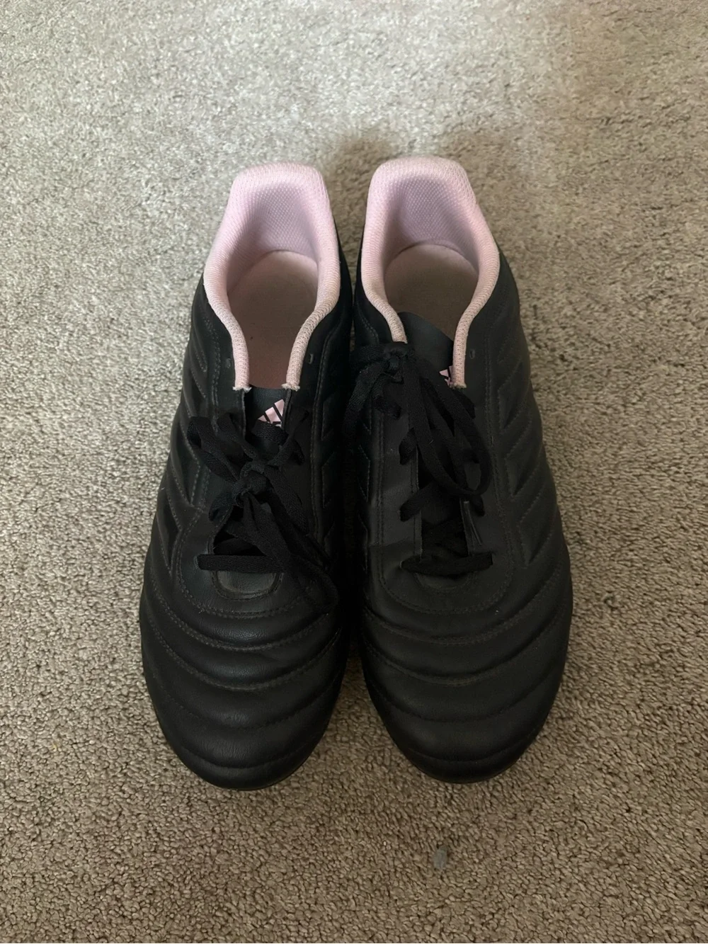 adidas Black Athletic Shoes with Pink Lining